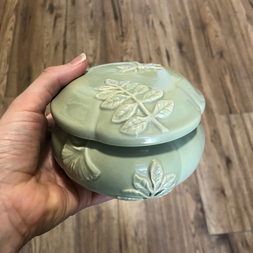 2/$27- Ceramic jar with lid